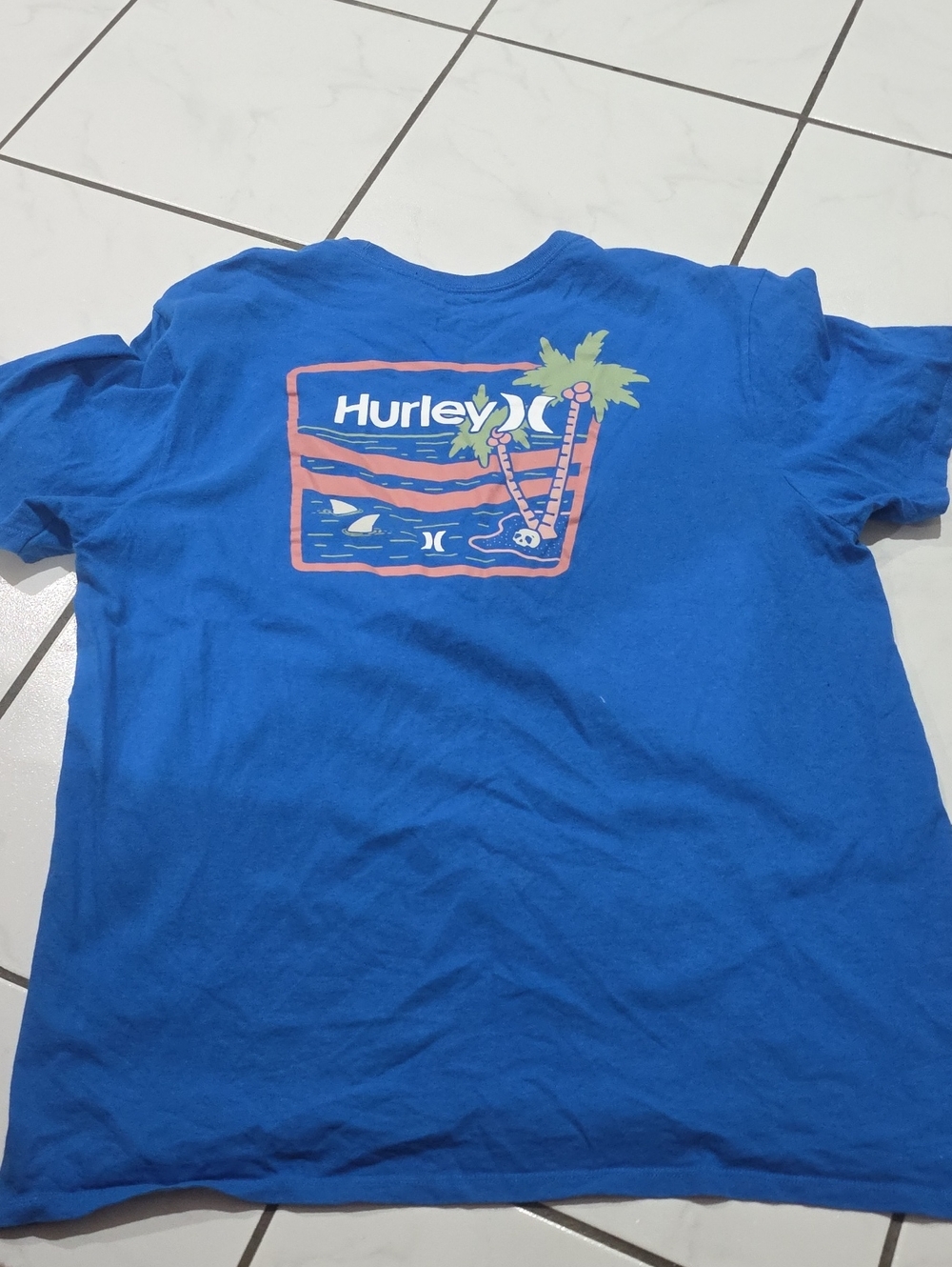 Hurley Blue Crewneck Logo Tee